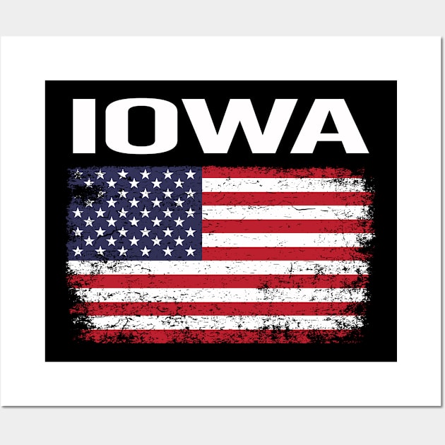 The American Flag Iowa Wall Art by flaskoverhand